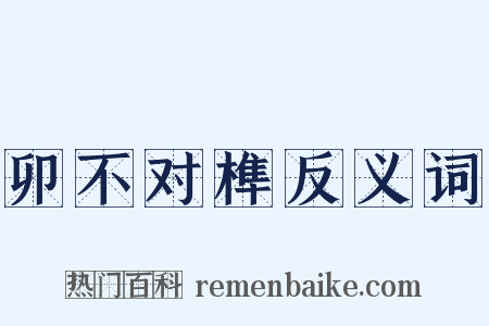 卯不对榫反义词是什么意思的图片